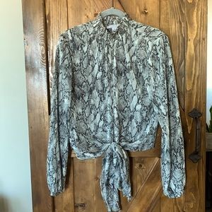 Sheer Snakeskin Blouse